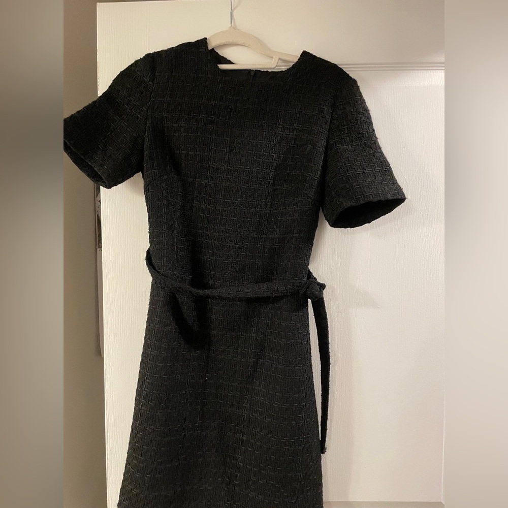 Chic Black Textured Mini Dress